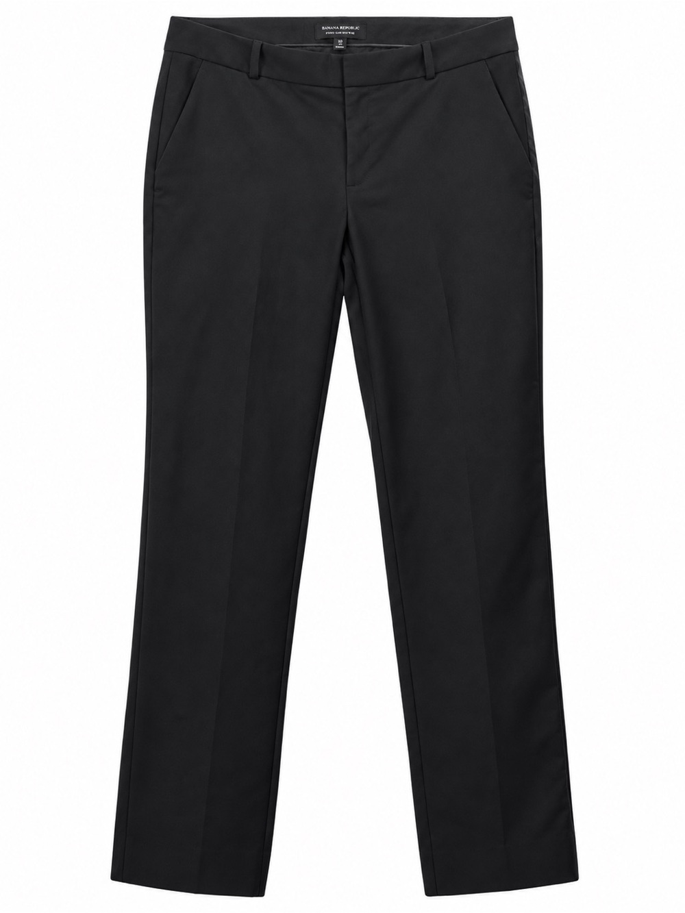 Banana Republic Ryan Slim Mid-Rise Black Dress Pants Size 10 Tall